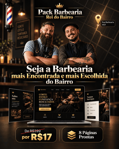 Avaliação 5 estrelas do Pack Barbearia Rei do Bairro